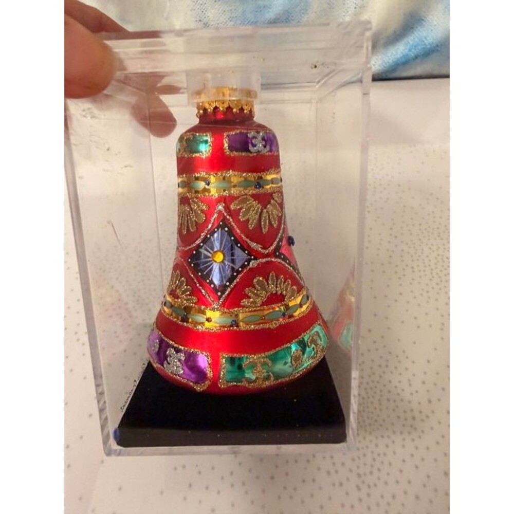 Unique Treasures Collection Hand Crafted Glass Bell Ornament Limited Series